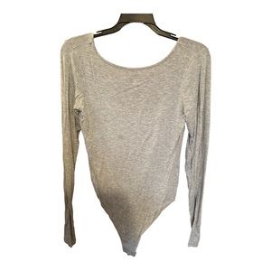 Grey Thong Body Suit Size Medium